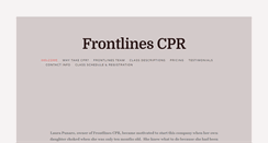 Desktop Screenshot of frontlinescpr.com